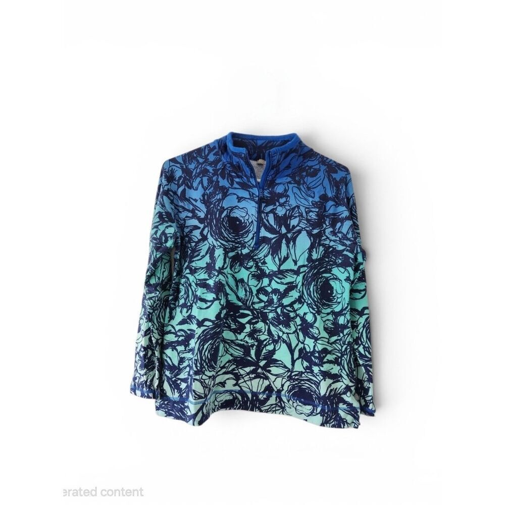 T by Talbots Half Zip Pullover Ombré Scribble Matching Skort Available